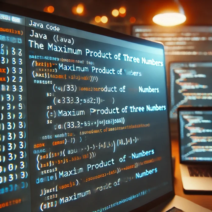 Maximum Product of Three Numbers in Java - Code with Kamlesh-Let's ...